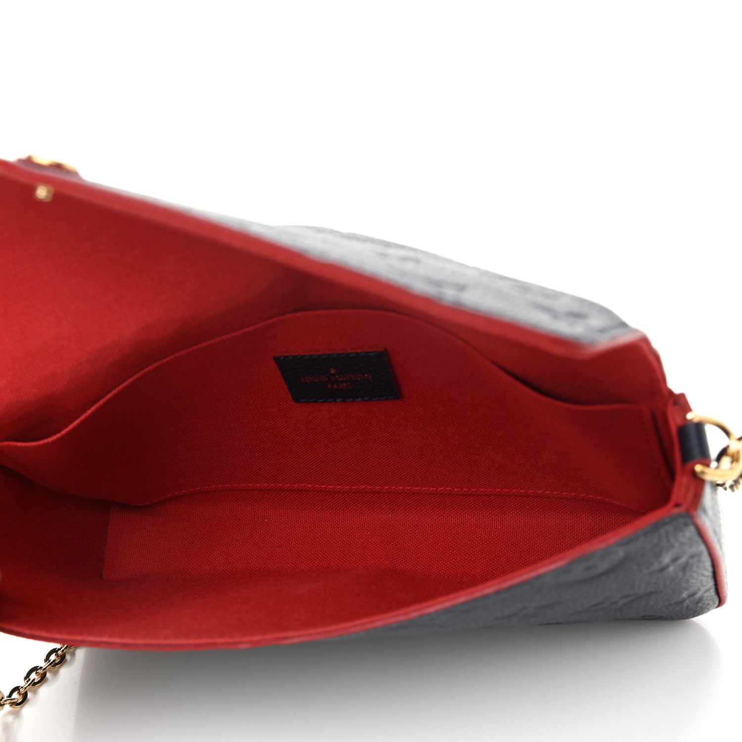 Louis Vuitton Empreinte Pochette Felicie Chain Wallet Marine Rouge 6 of 11