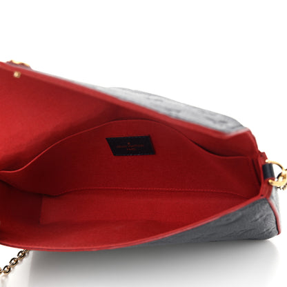Louis Vuitton Empreinte Pochette Felicie Chain Wallet Marine Rouge 6 of 11