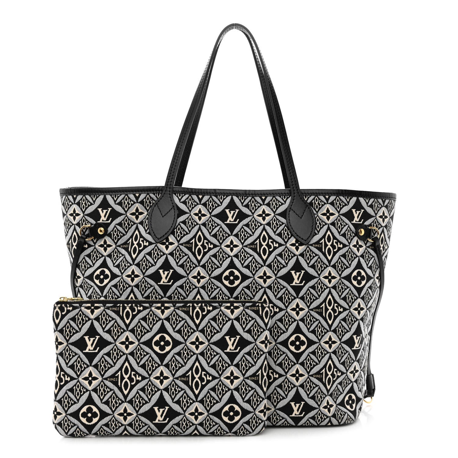 Louis Vuitton Jacquard Since 1854 Neverfull MM Grey 1 of 14