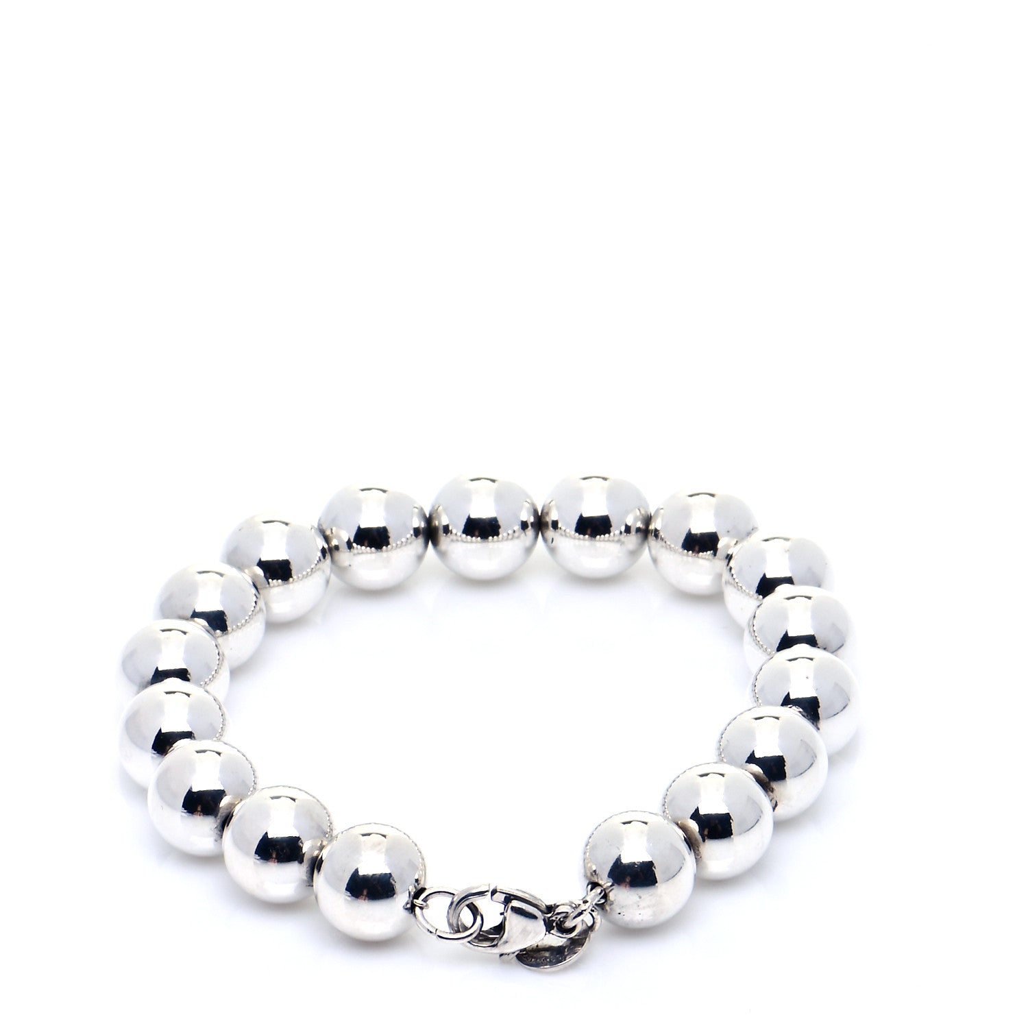 Tiffany Sterling Silver 10mm HardWear Ball Bracelet 3 of 8