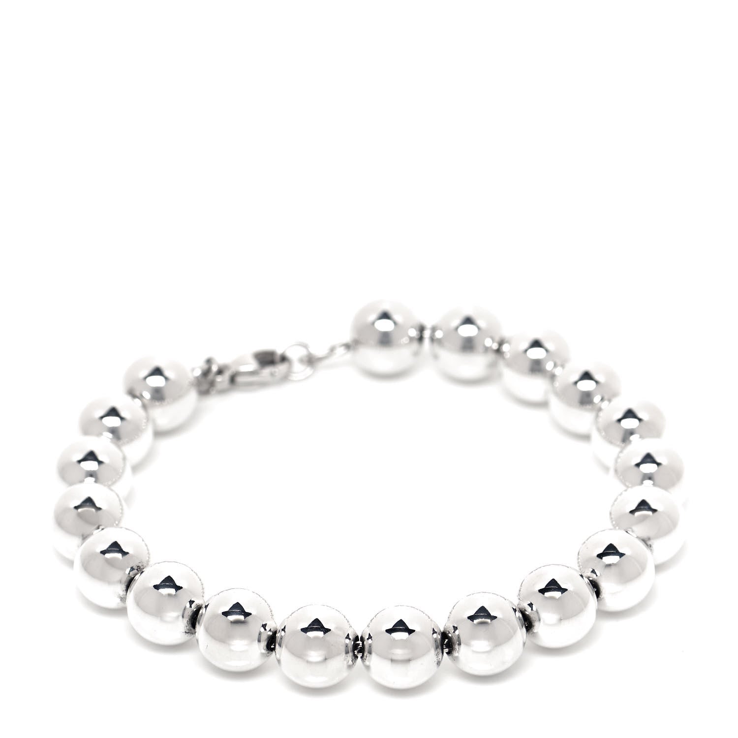 Tiffany Sterling Silver 8mm HardWear Ball Bracelet 1 of 10