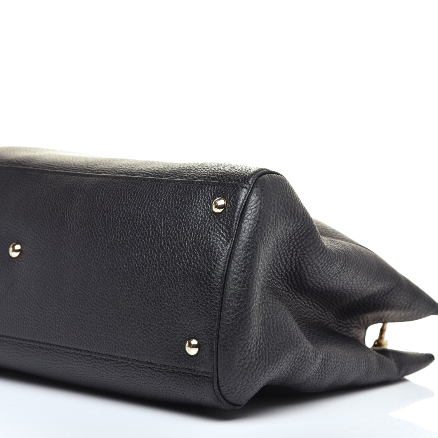 Gucci Calfskin Large Bamboo Shopper Tote Black 9 of 9