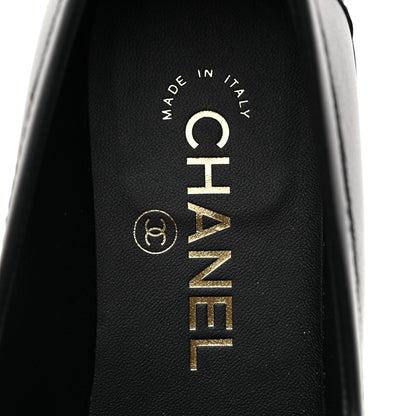 Chanel Lambskin Quilted CC Turnlock Loafers 37 Black 7 of 10
