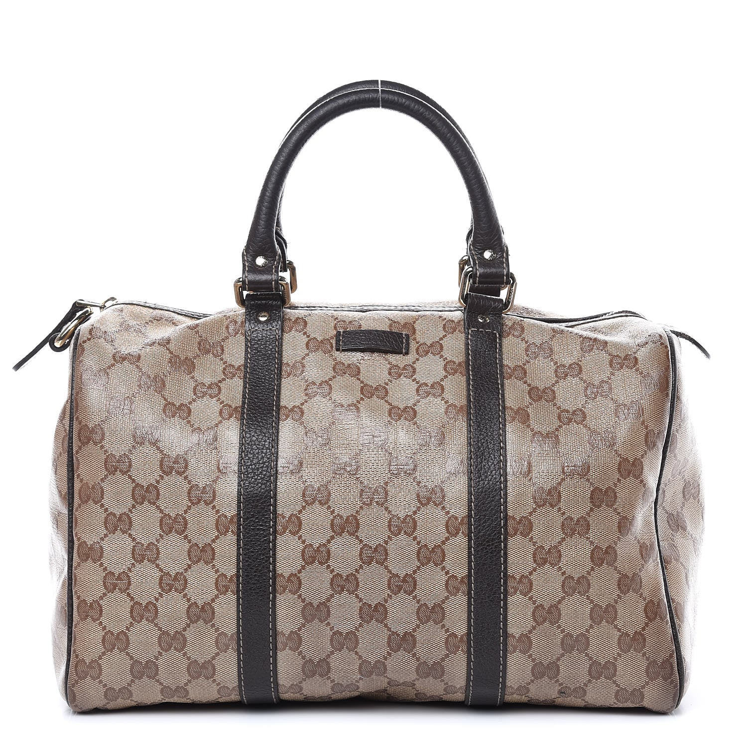 Gucci Crystal Monogram Medium Joy Boston Dark Brown 1 of 17
