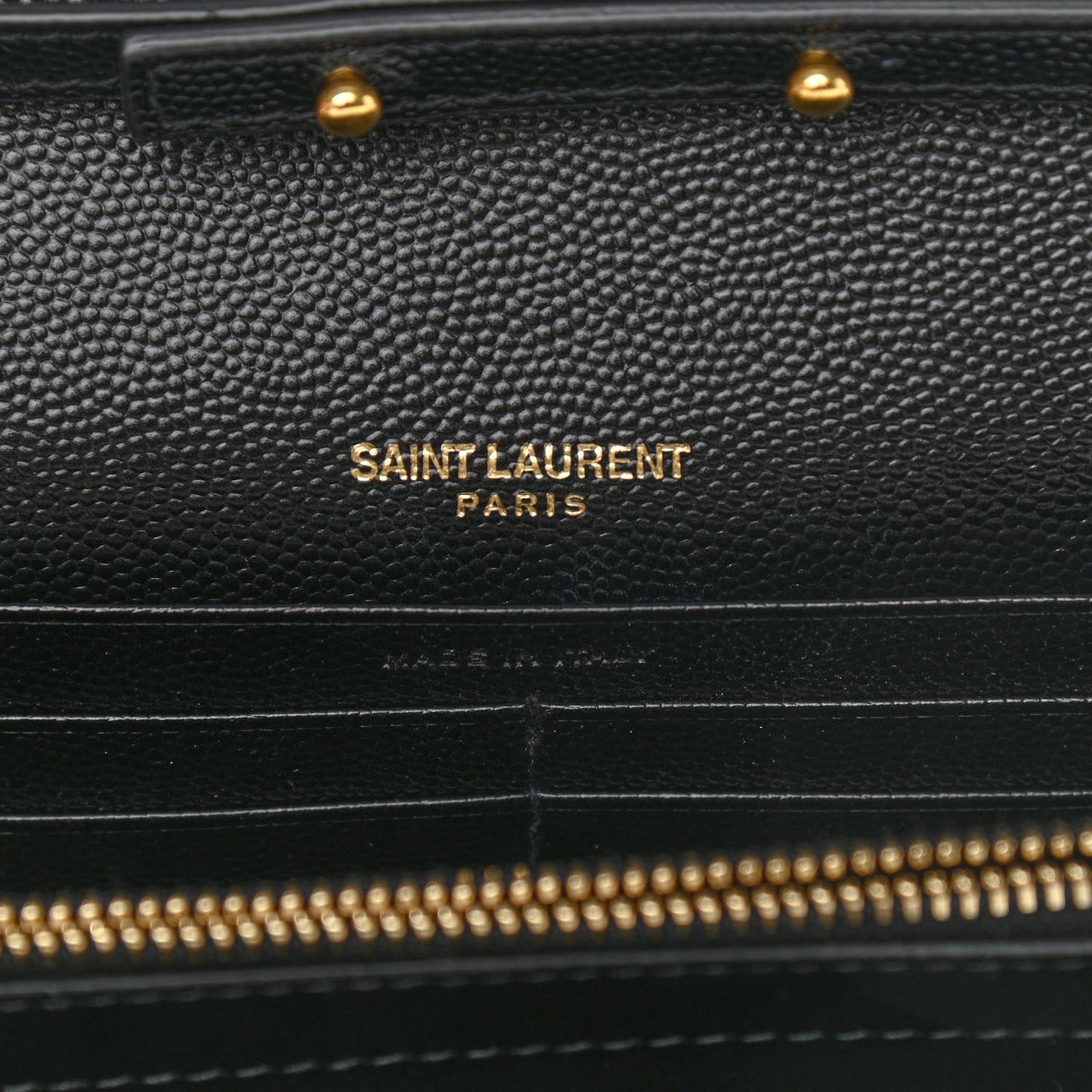 Grain De Poudre Matelasse Chevron Monogram Chain Wallet Black