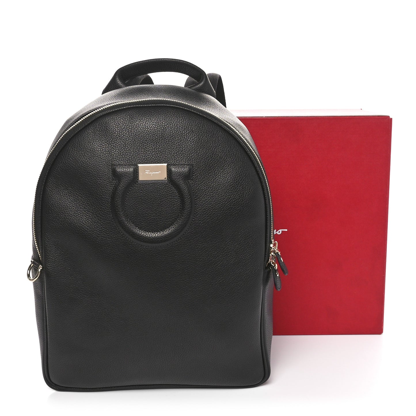 Calfskin Gancio XL City Backpack Black