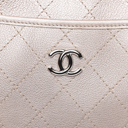 Chanel Metallic Calfskin Quilted Jungle Stroll Hobo Gold 10 of 10