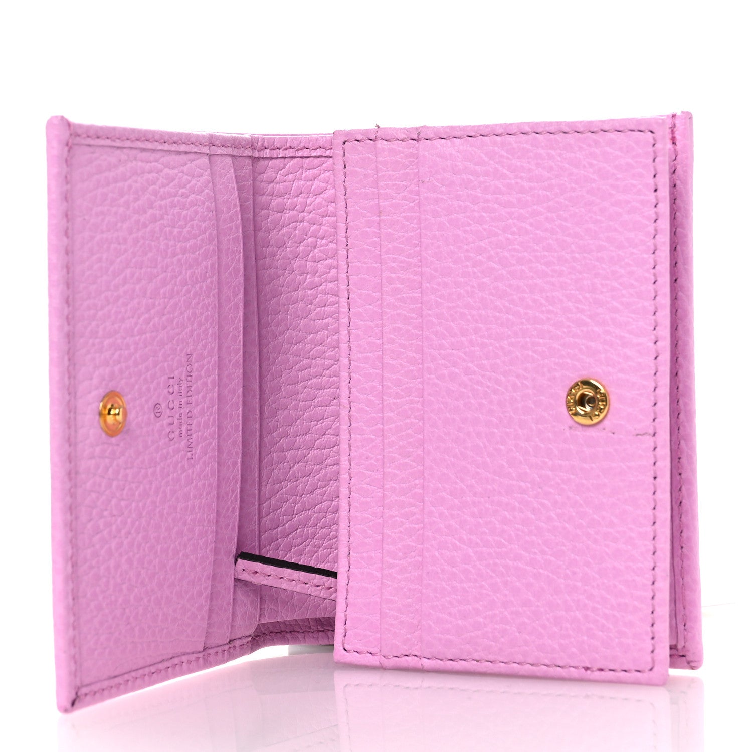 Gucci Dollar Calfskin Bosco Card Case Wallet Malva 5 of 11