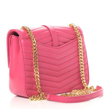 Saint Laurent Lambskin Matelasse Chevron Monogram Small Sulpice Bag Pink 2 of 6
