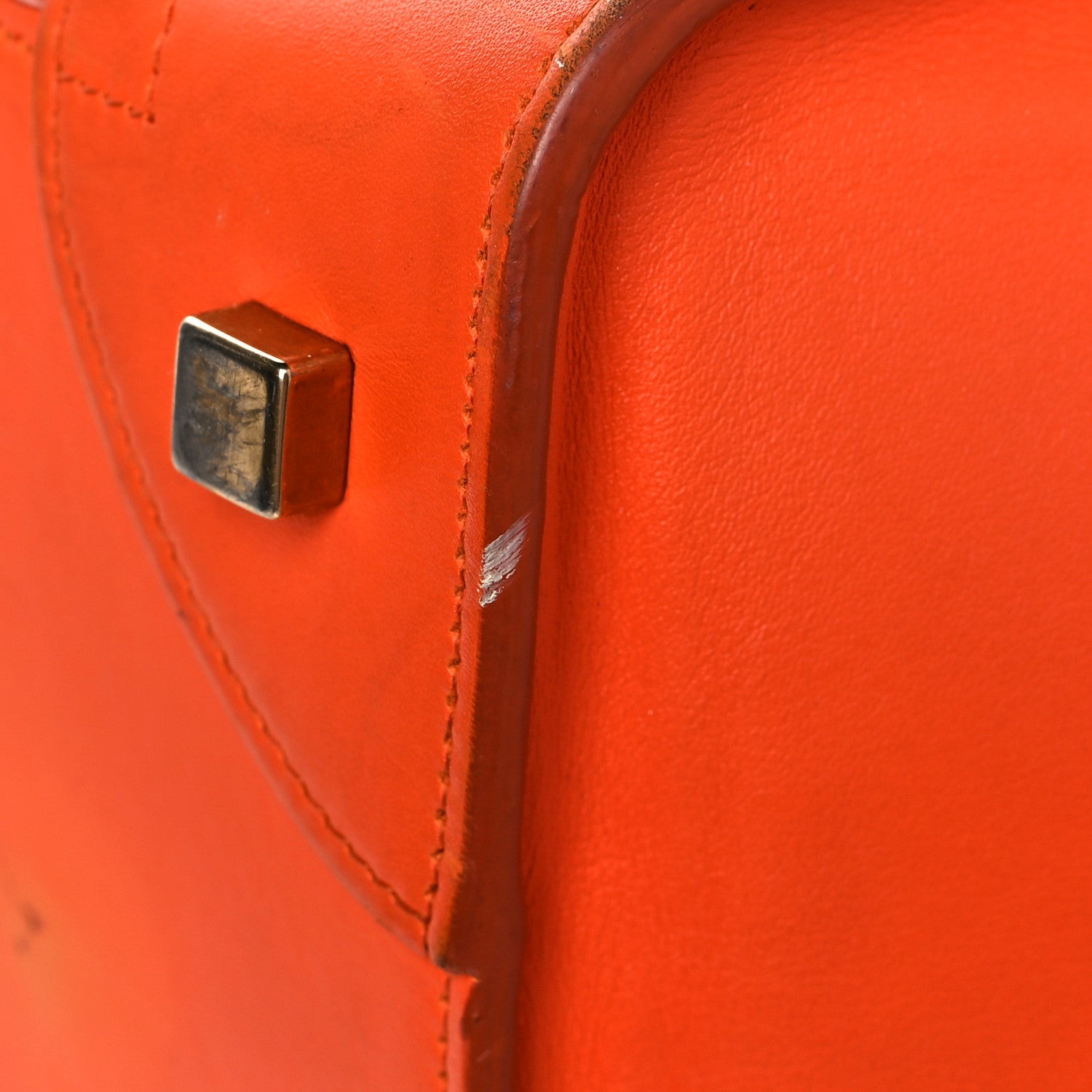 Celine Smooth Calfskin Mini Luggage Orange 9 of 32