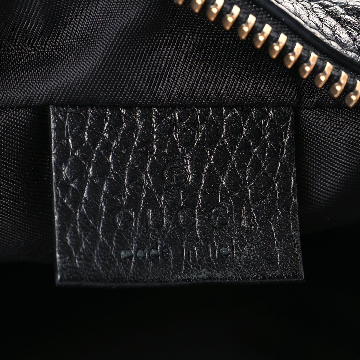 Pebbled Calfskin Mini Soho Disco Bag Black