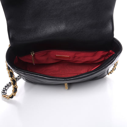 Chanel Lambskin Quilted Large 19 Flap Black 5 of 9