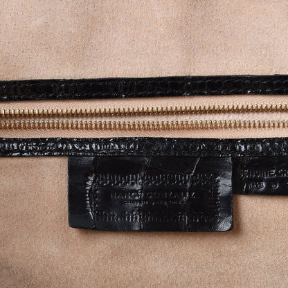 Nancy Gonzalez Straw Crocodile Shopping Tote Black 6 of 14