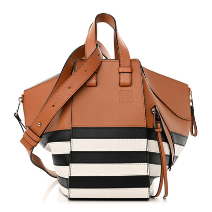 Loewe Calfskin Marine Stripe Small Hammock Shoulder Bag Tan 1 of 15
