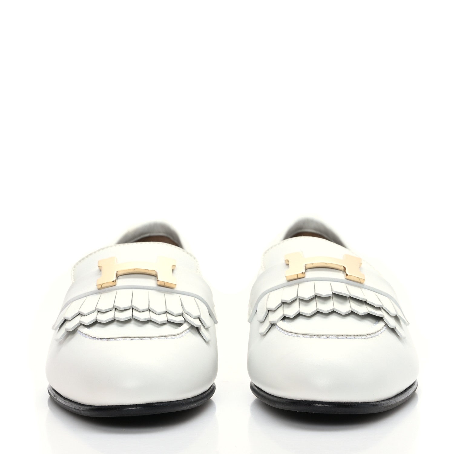 Hermes Calfskin Womens Royal Loafer 36 White 2 of 9