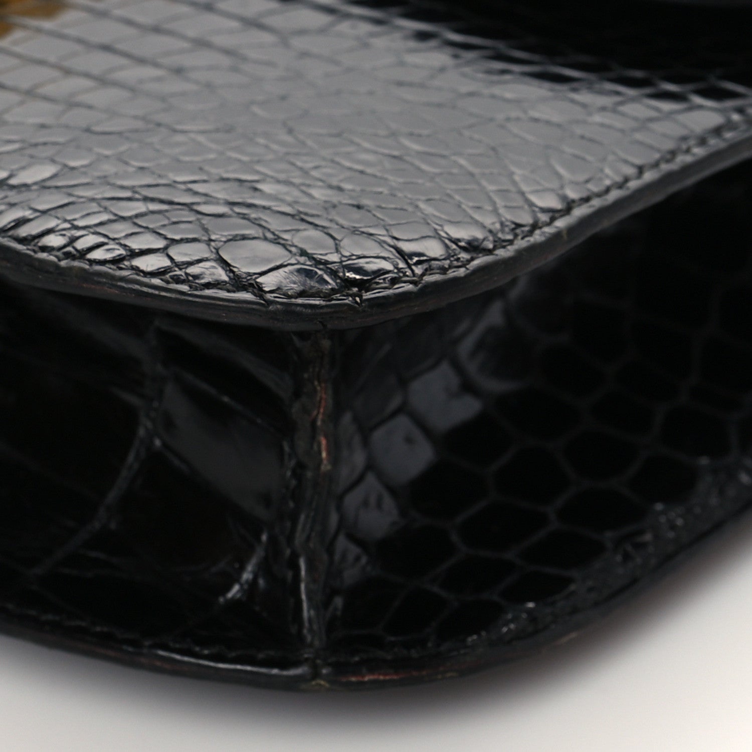 Hermes Shiny Alligator Constance 24 Black 10 of 10