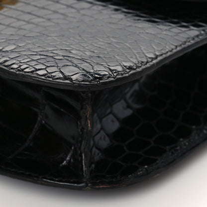 Hermes Shiny Alligator Constance 24 Black 10 of 10