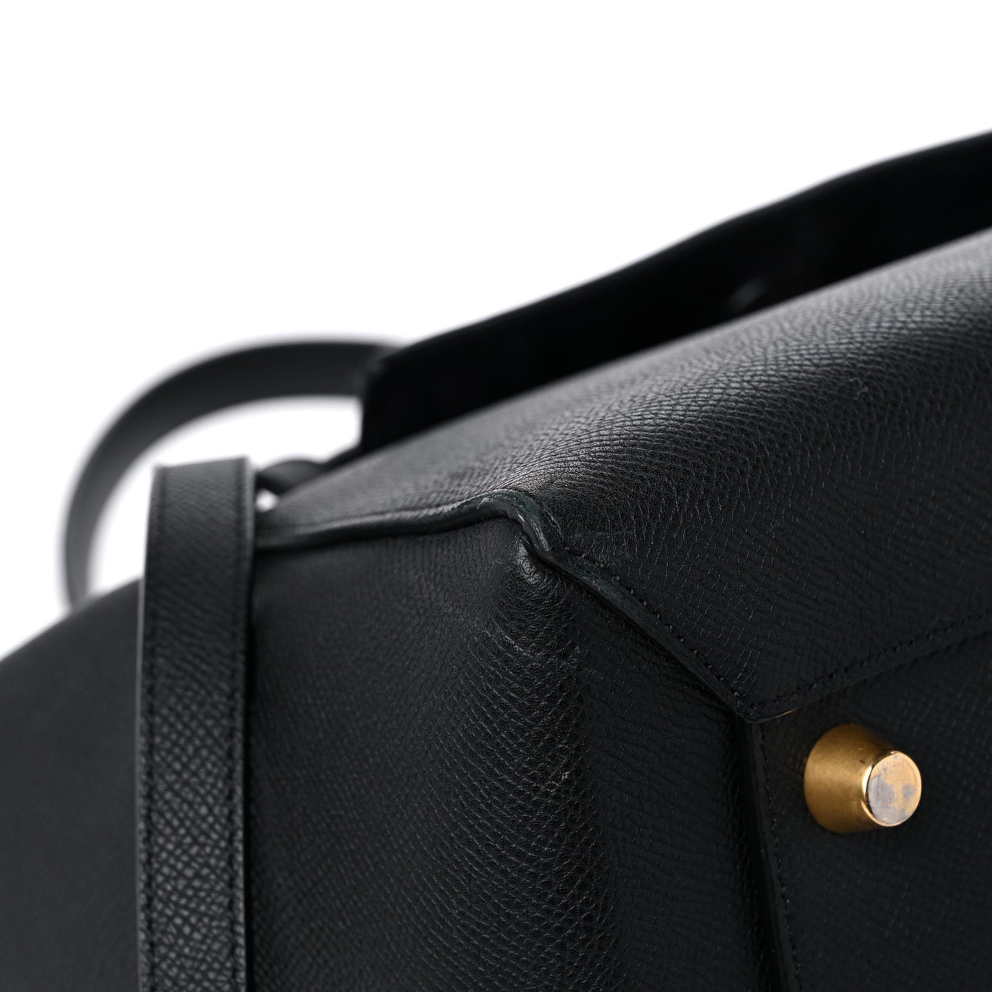 Grained Calfskin Small Belt Bag Black