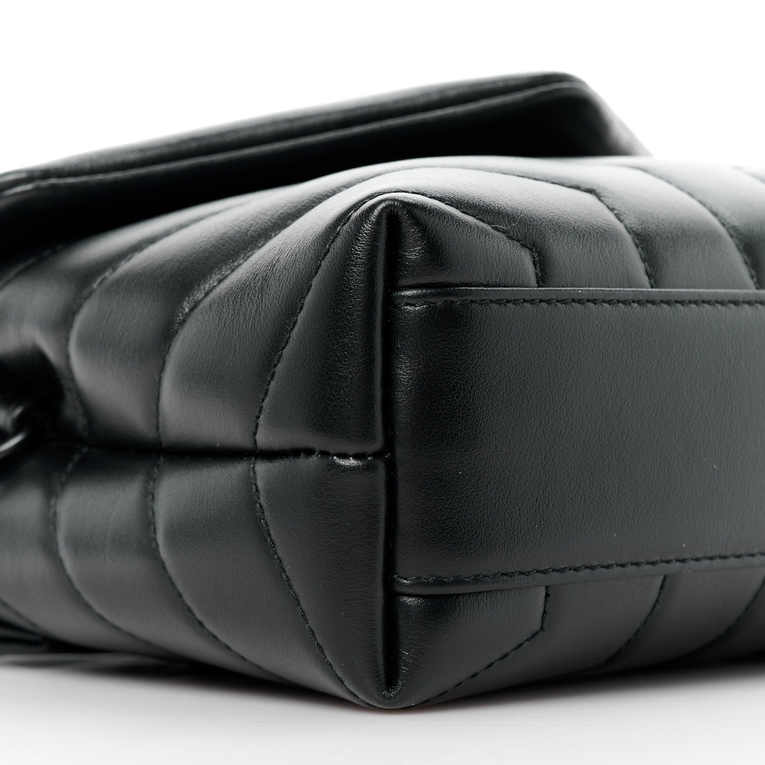 Saint Laurent Calfskin Y Quilted Monogram Monochrome Toy Loulou Crossbody Bag Black 10 of 12