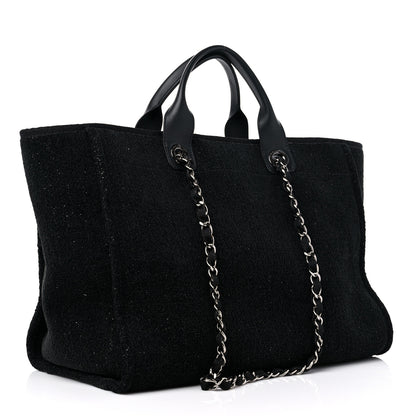 Chanel Lurex Boucle Medium Deauville Tote Black 3 of 10