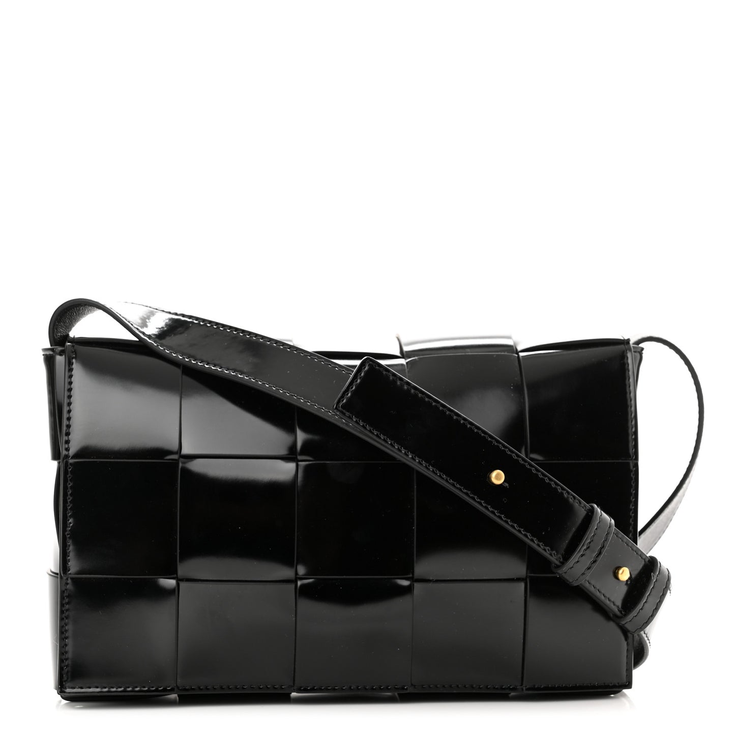 Spazzolato Maxi Intrecciato Cassette Crossbody Bag Black