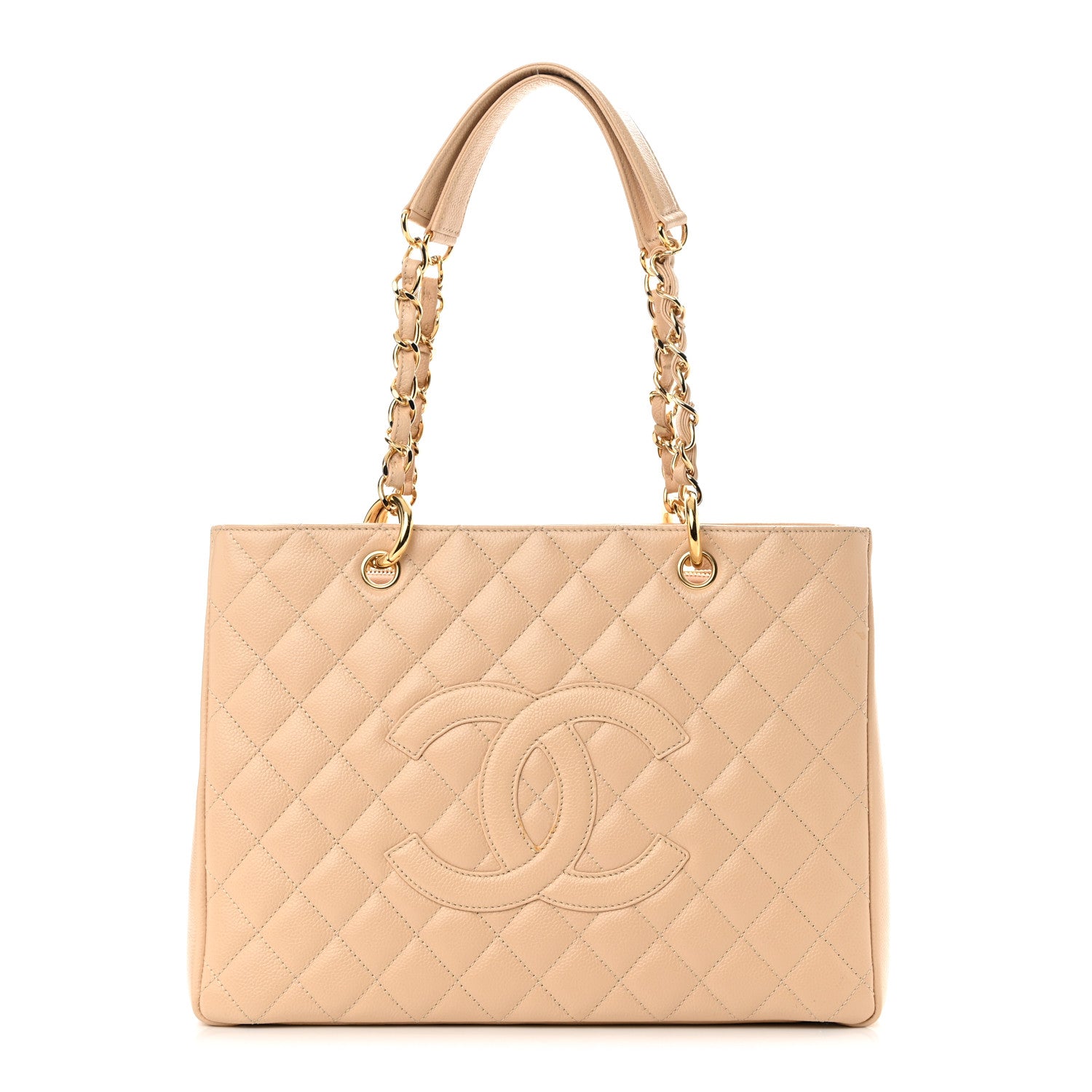 Chanel Caviar Quilted Grand Shopping Tote GST Beige Clair 1 of 17