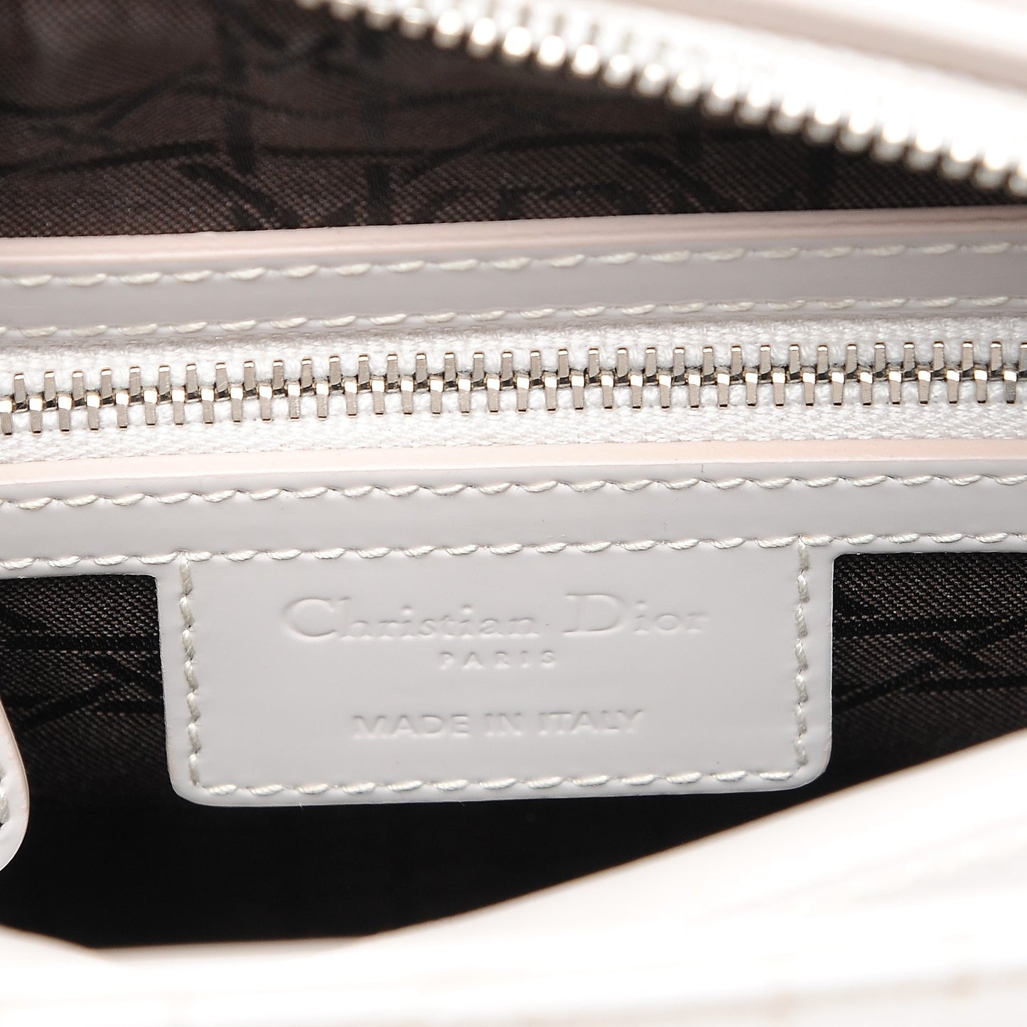 Patent Cannage Medium Lady Dior Grey
