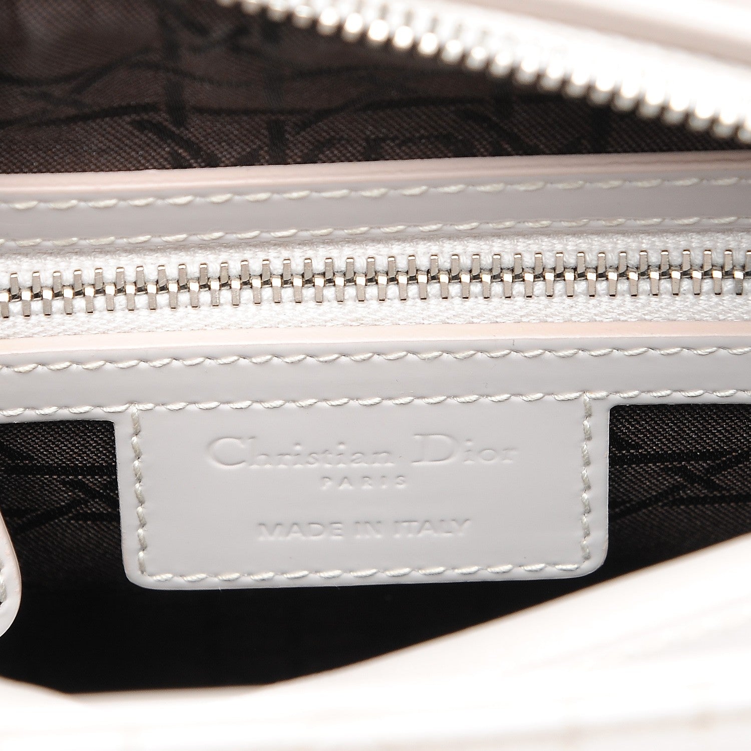 Christian Dior Patent Cannage Medium Lady Dior Grey 7 of 9