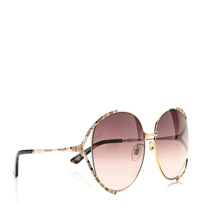 Gucci Metal Round Frame GG0595S Sunglasses Gold Brown 4 of 8