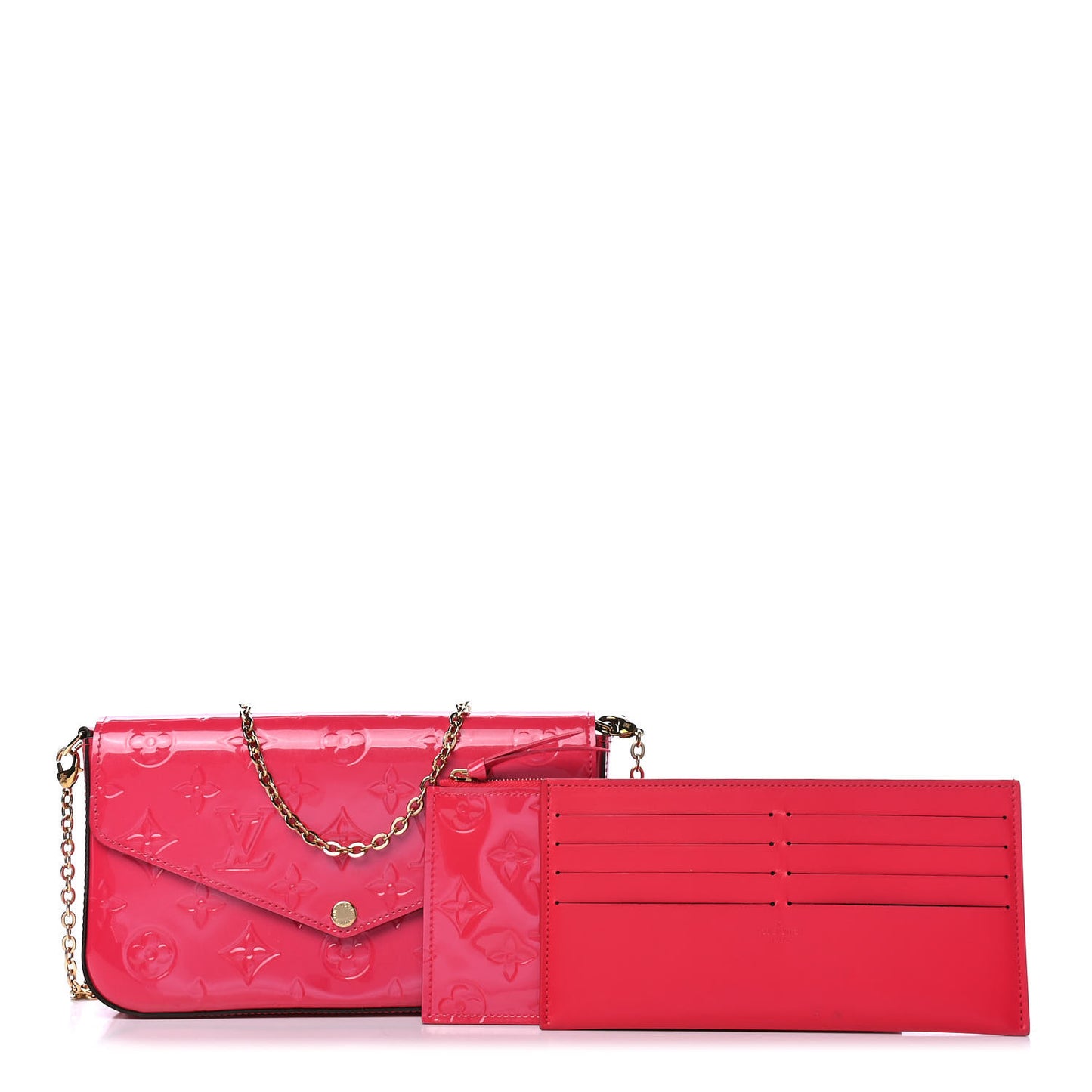 Vernis Felicie Pochette Chain Wallet Hot Pink