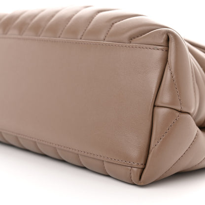 Saint Laurent Calfskin Y Quilted Monogram Medium Loulou Chain Satchel Taupe 10 of 11