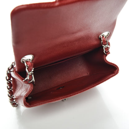 Chanel Caviar Quilted Mini Square Flap Dark Red 5 of 8