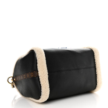 Louis Vuitton Calfskin Monogram Teddy Speedy Bandouliere 30 Black 4 of 10