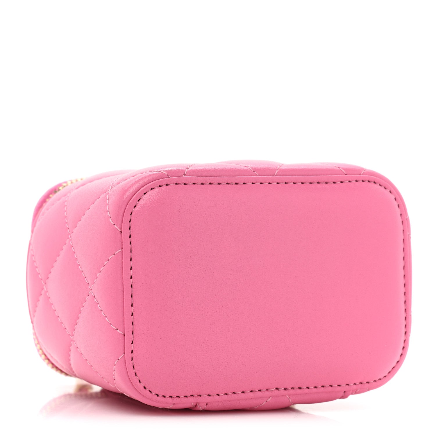 Chanel Lambskin Quilted Pearl Crush Mini Vanity Case With Chain Pink 3 of 8