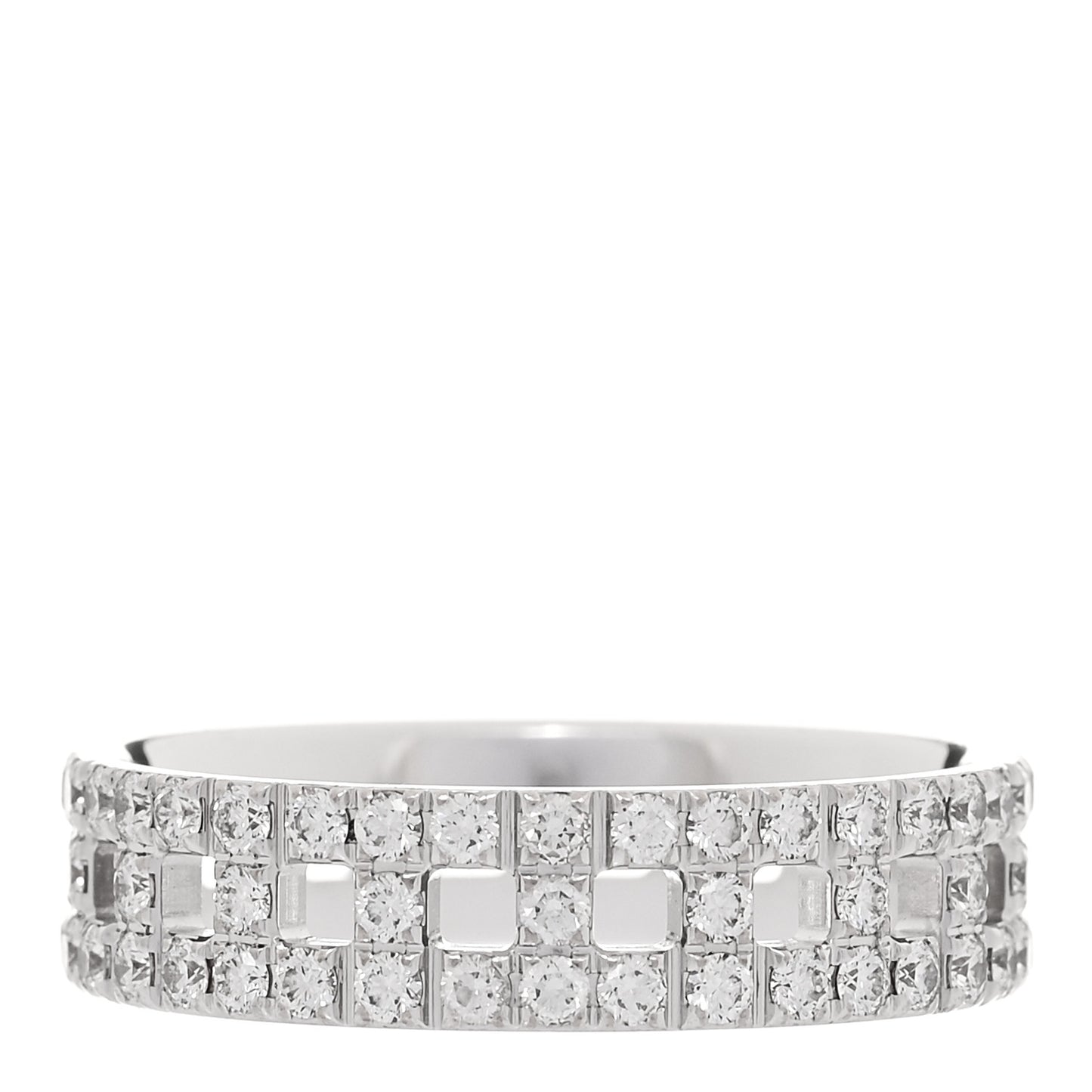 18K White Gold Diamond T True Wide Ring 60 9