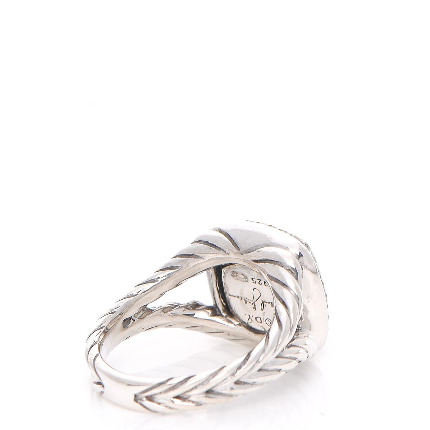 Sterling Silver Diamond Blue Topaz 11mm Albion Ring 55 7.25