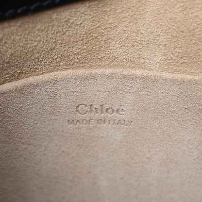 Chloe Calfskin Suede Medium Nile Bracelet Bag Black 6 of 11