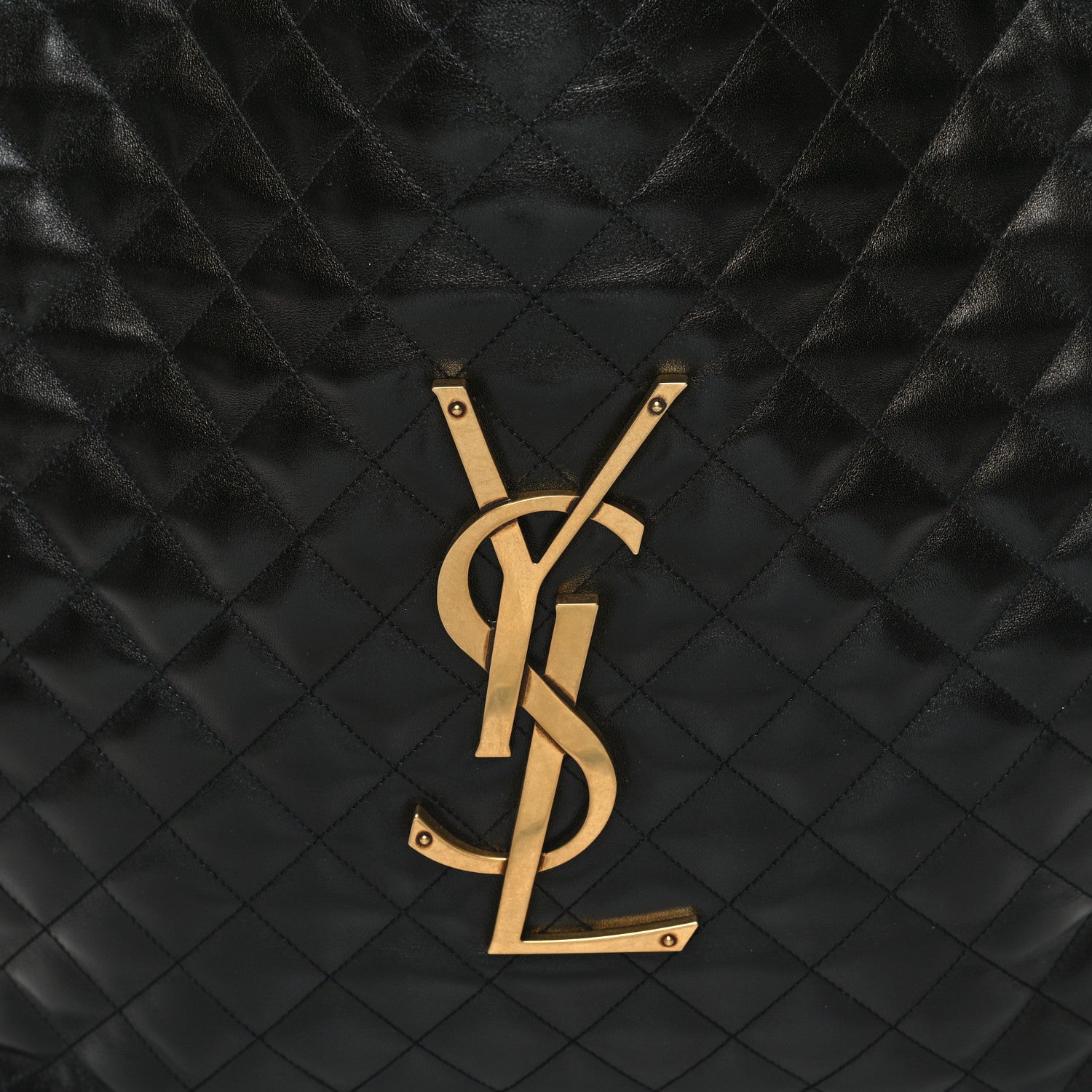 Saint Laurent Lambskin Quilted Maxi Icare Shopping Tote Black 10 of 12