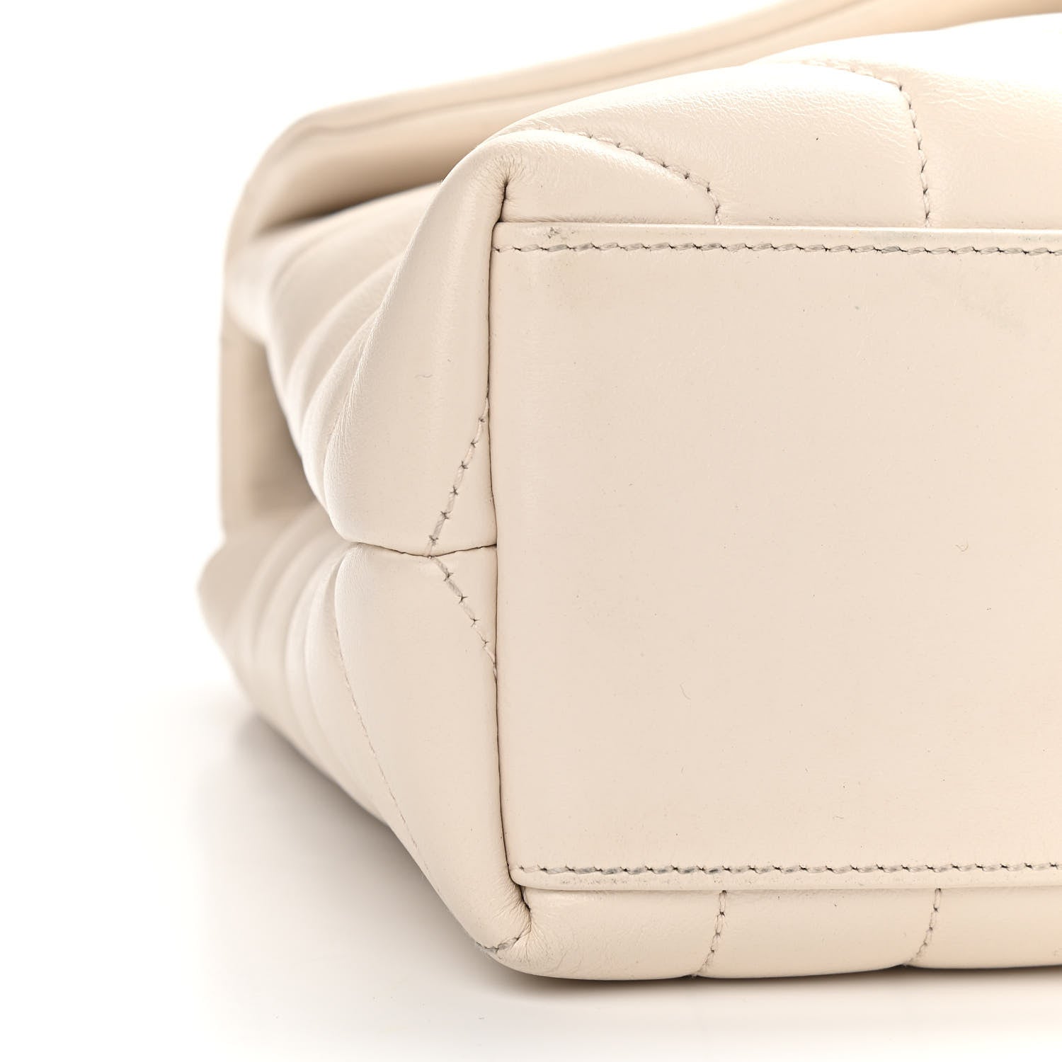 Saint Laurent Calfskin Y Quilted Monogram Small Loulou Chain Satchel Ivory 10 of 16
