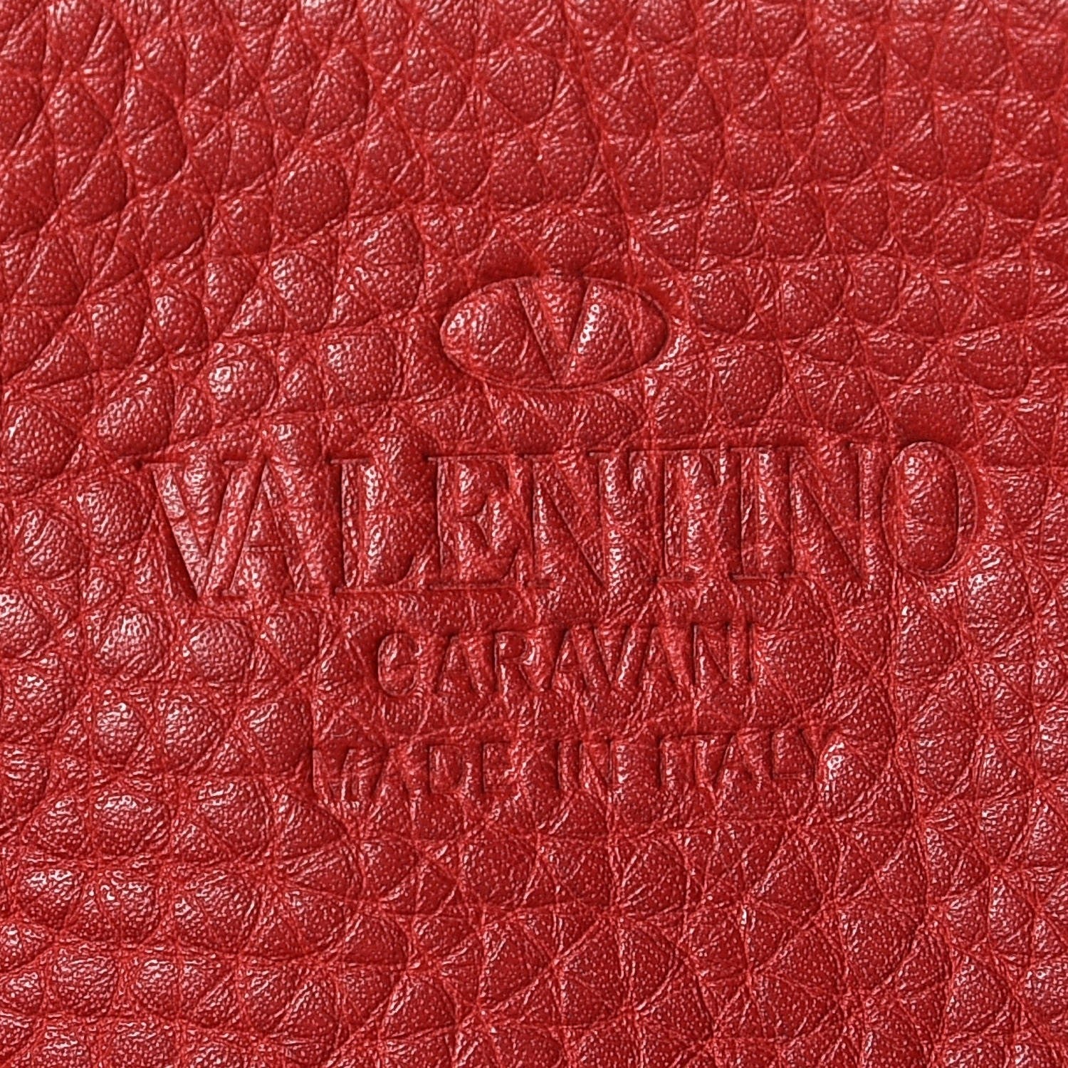 Valentino Garavani Pebbled Calfskin Medium Rockstud Tote Rosso Valentino 7 of 8