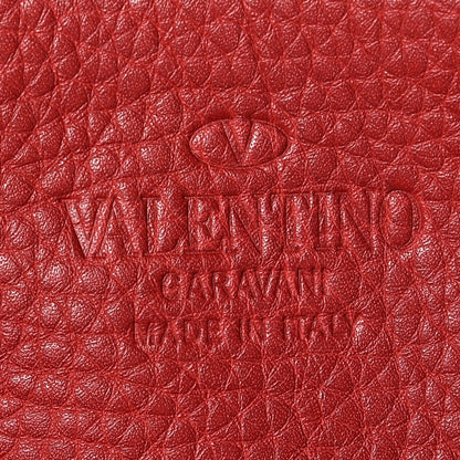 Valentino Garavani Pebbled Calfskin Medium Rockstud Tote Rosso Valentino 7 of 8