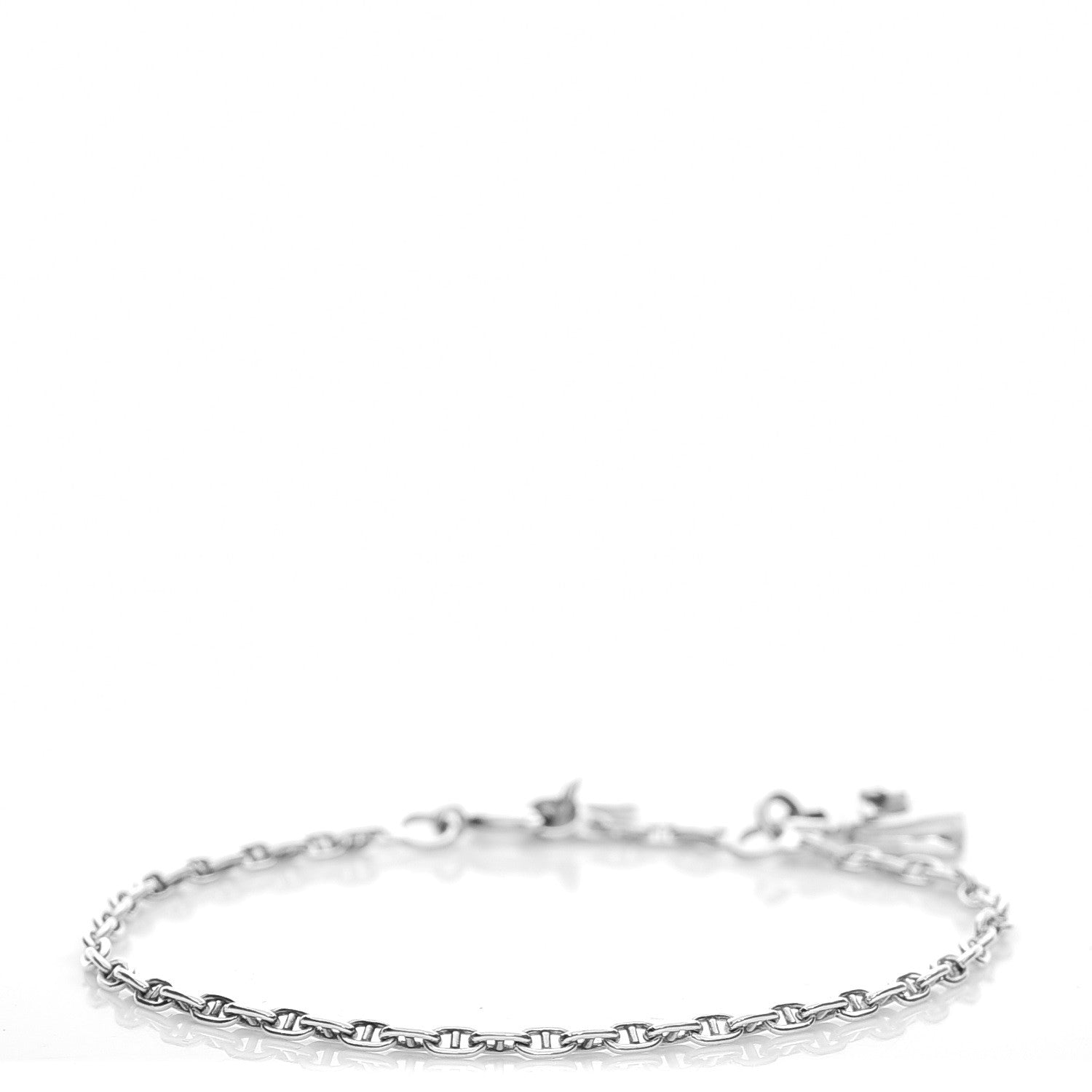 Hermes Sterling Silver Kelly Charm Bracelet 1 of 5