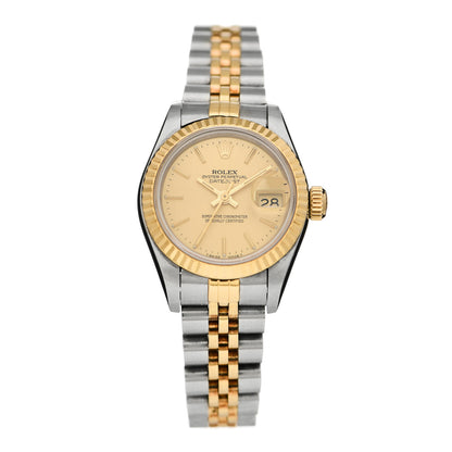 Rolex Stainless Steel 18K Yellow Gold 26mm Oyster Perpetual Datejust Watch Champagne 69173 1 of 4