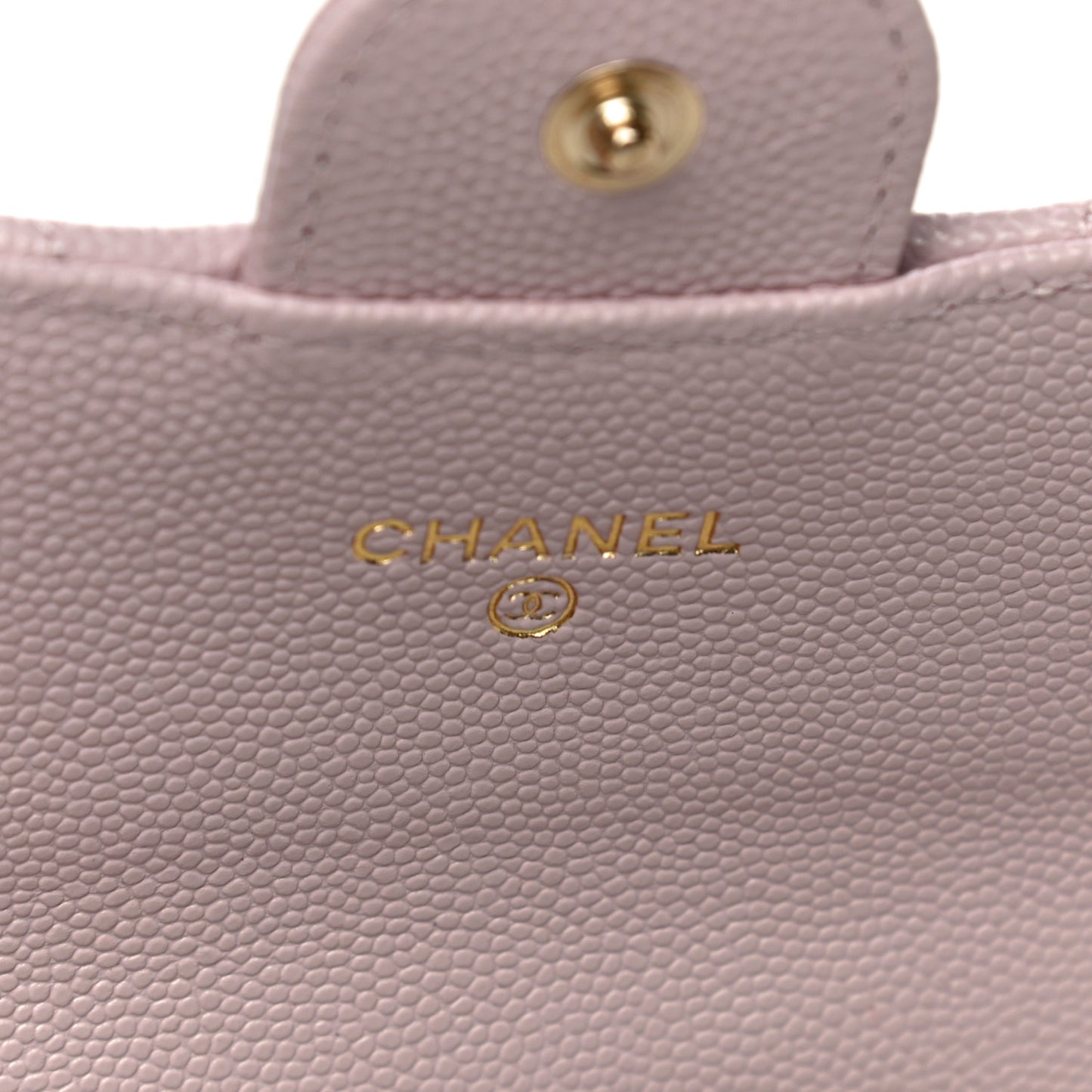 Caviar Quilted Large Gusset Flap Wallet Light Pink