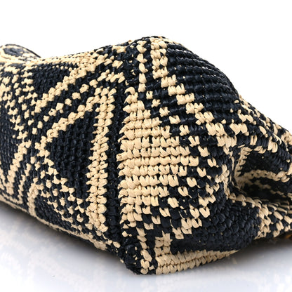 Saint Laurent Raffia Calfskin Medium Nolita Shoulder Bag Natural Black 8 of 11