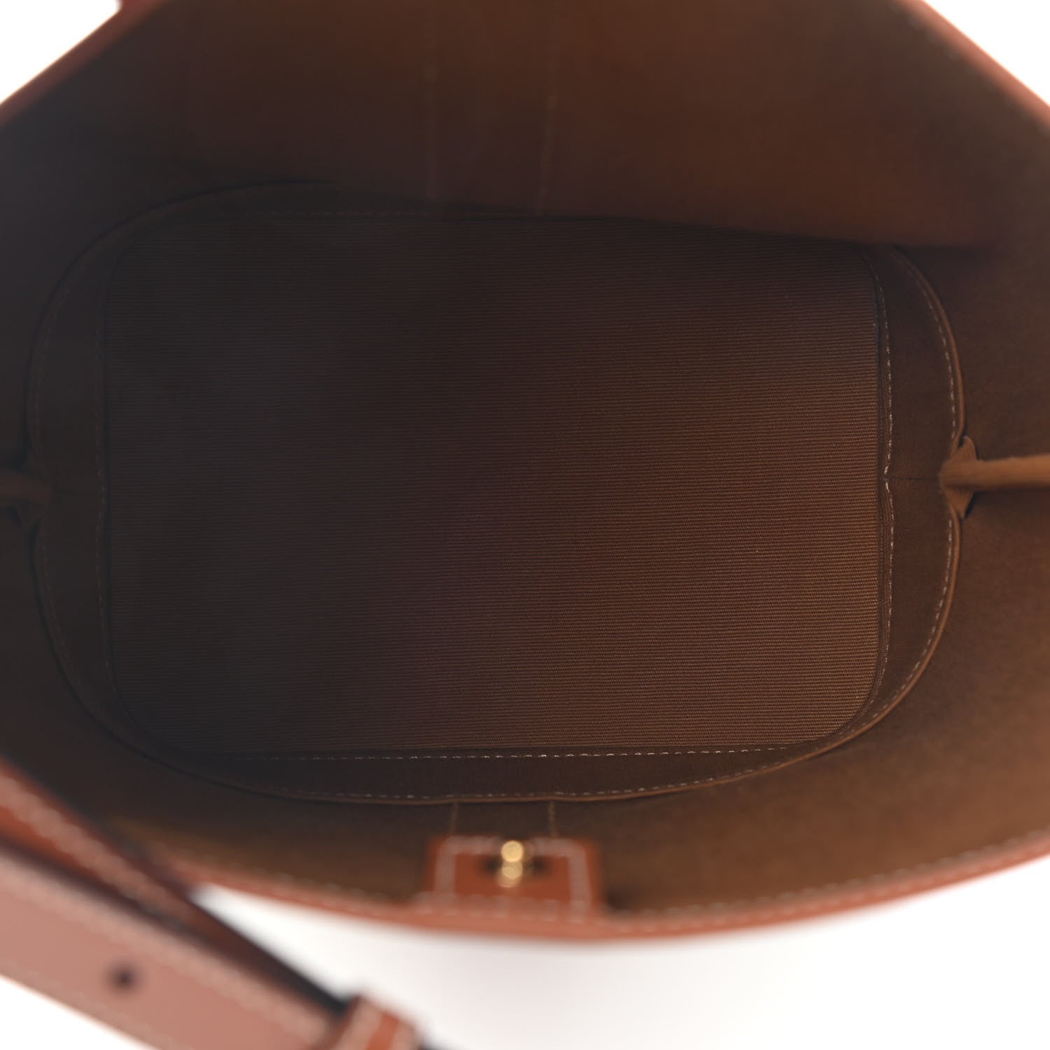 Celine Triomphe Canvas Calfskin Small Bucket Bag White 5 of 9