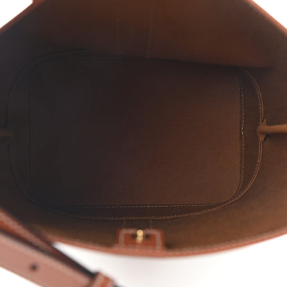 Celine Triomphe Canvas Calfskin Small Bucket Bag White 5 of 9