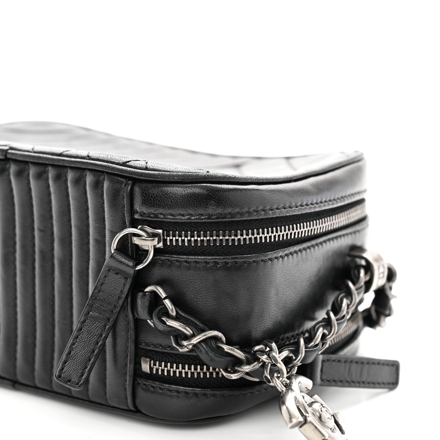 Chanel Lambskin Quilted Small Coco Boy Camera Bag Black 11 of 12