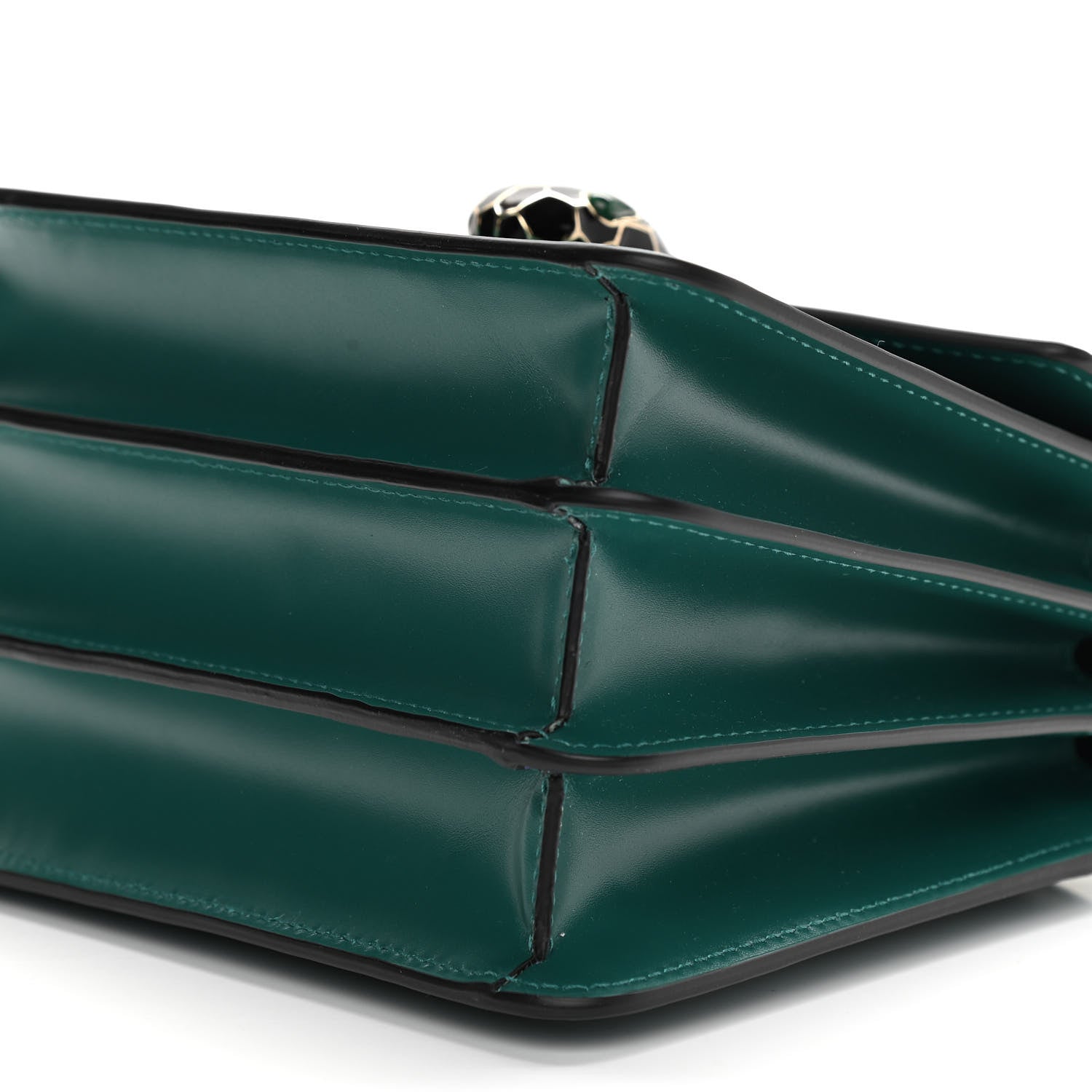 Bulgari Calfskin Serpenti Forever Top Handle Emerald Green 6 of 10