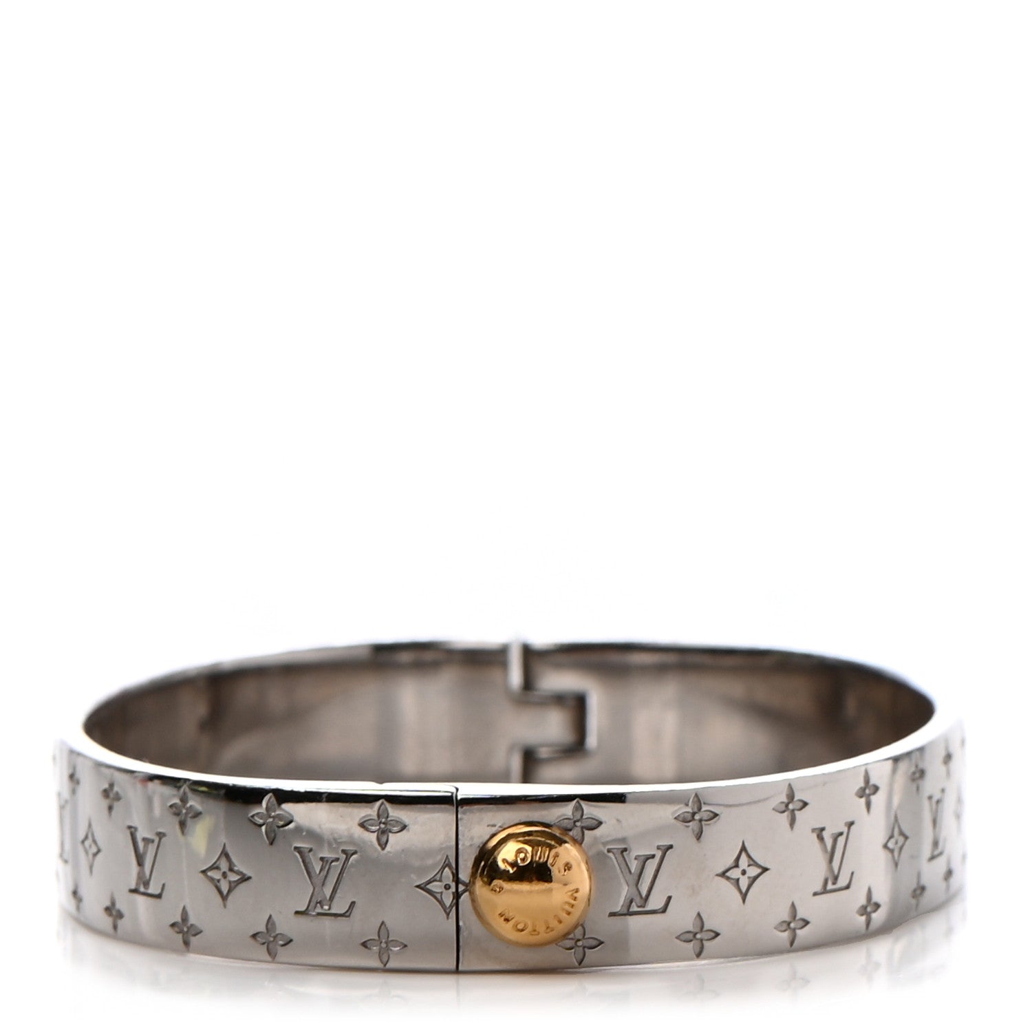 Louis Vuitton Palladium Monogram Nanogram Cuff S 1 of 7